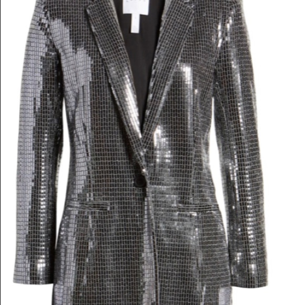 Leith Silver Sequin Blazer